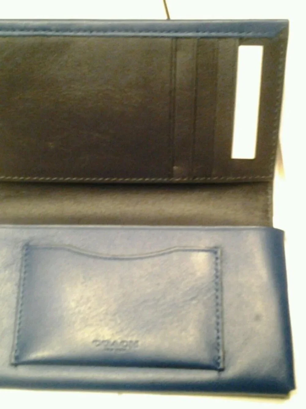 NWT Coach Men's Perforated Leather Phone Clutch Wallet MSRP